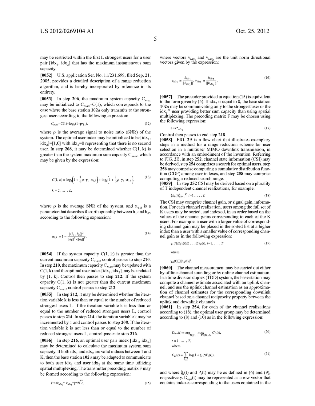 Method and System for a Greedy User Group Selection with Range Reduction     in TDD Multiuser MIMO Downlink Transmission - diagram, schematic, and image 13