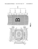 Large Scale Participatory Entertainment Systems For Generating Music Or     Other Ordered, Discernible Sounds And/Or Displays Sequentially Responsive     To Movement Detected At Venue Seating diagram and image