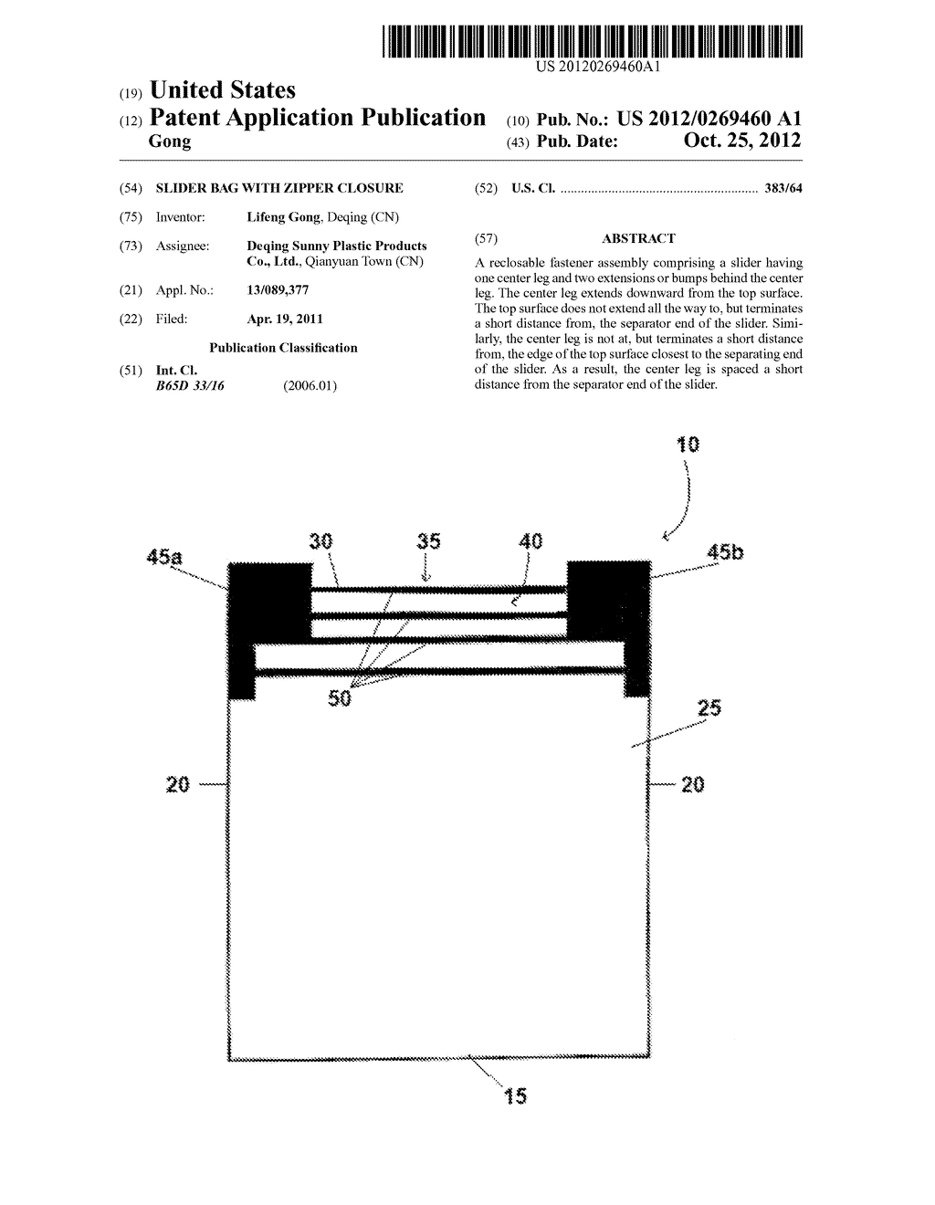 SLIDER BAG WITH ZIPPER CLOSURE - diagram, schematic, and image 01