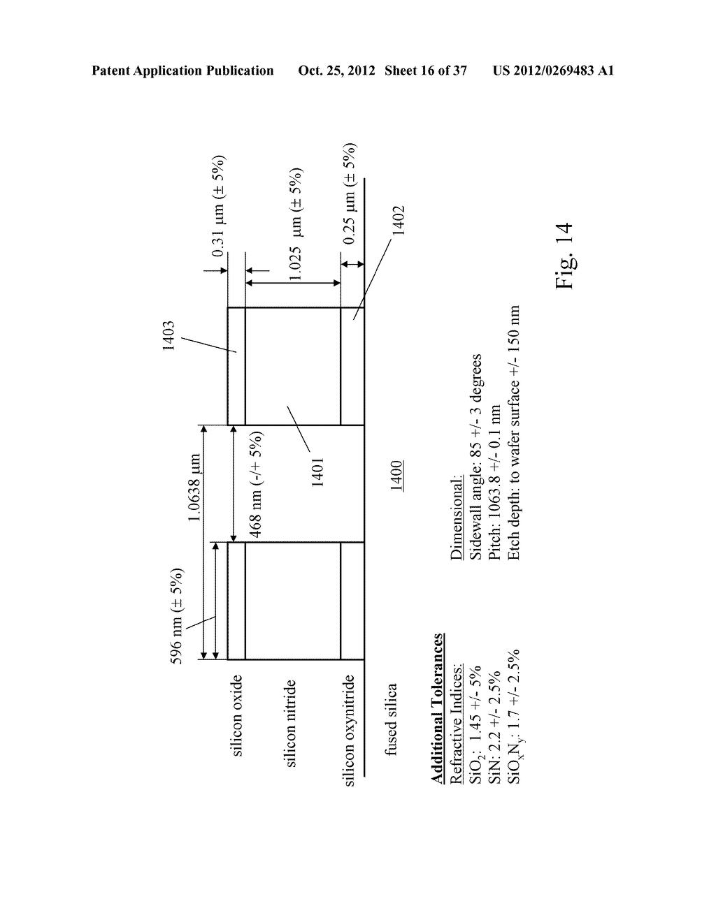 Highly efficient optical gratings with reduced thickness requirements and     impedance-matching layers - diagram, schematic, and image 17