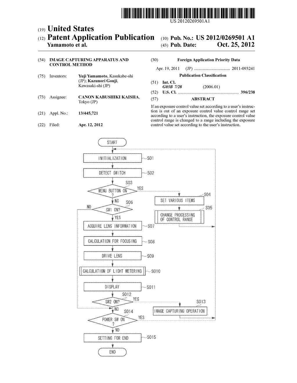 IMAGE CAPTURING APPARATUS AND CONTROL METHOD - diagram, schematic, and image 01