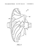 Hub features for turbocharger wheel diagram and image