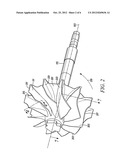 Blade features for turbocharger wheel diagram and image