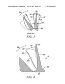 Blade features for turbocharger wheel diagram and image