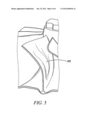 Blade features for turbocharger wheel diagram and image