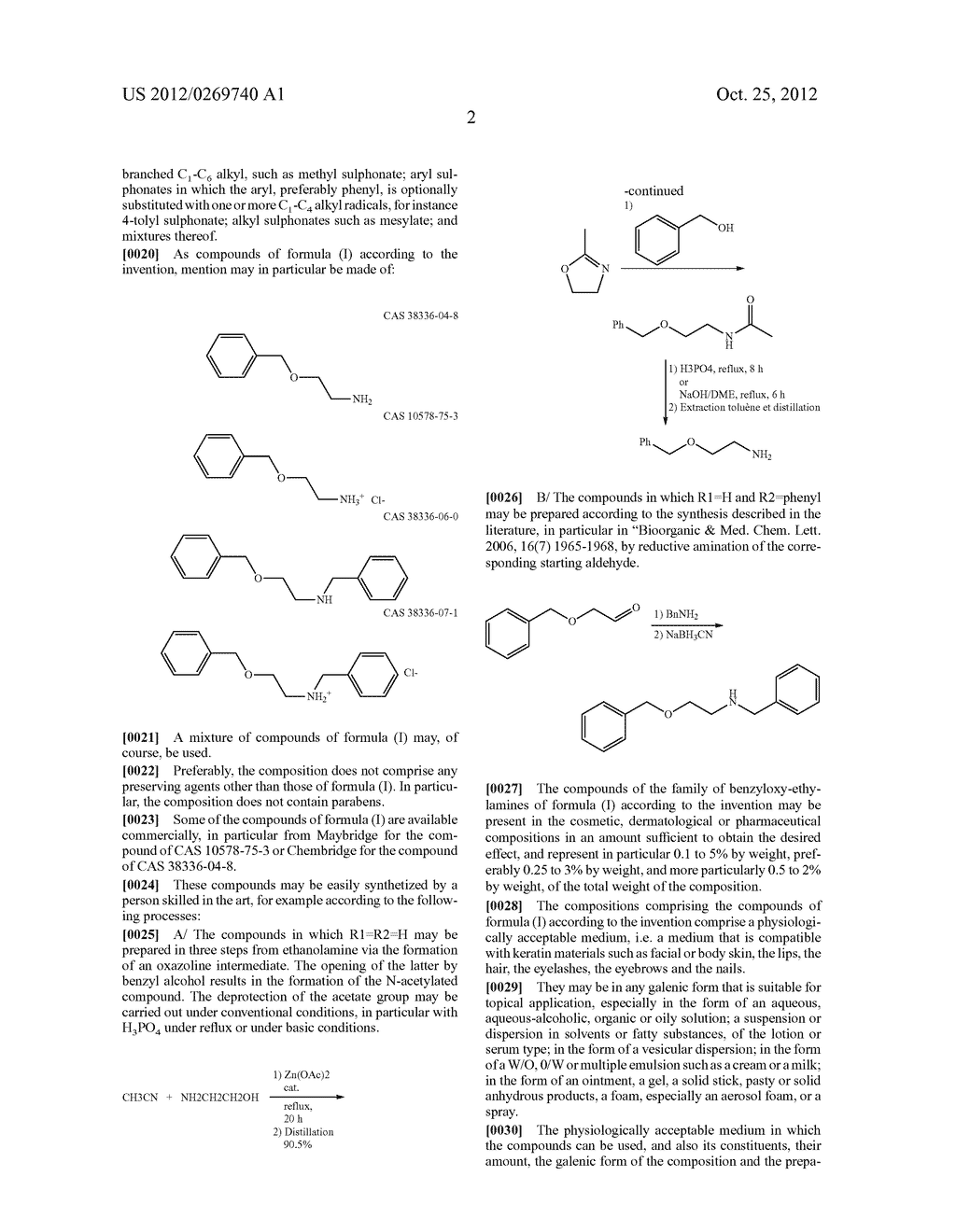 USE OF BENZYLOXY-ETHYLAMINE DERIVATIVES AS A PRESERVATIVE, PRESERVATION     METHOD, AND COMPOSITIONS - diagram, schematic, and image 03