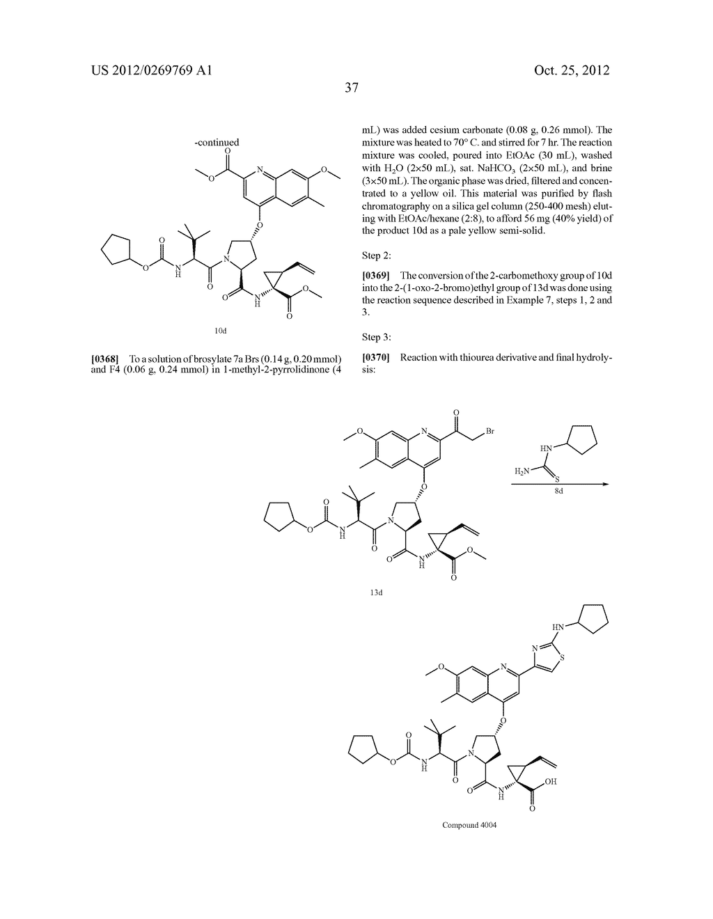 Hepatitis C Inhibitor Compounds - diagram, schematic, and image 38