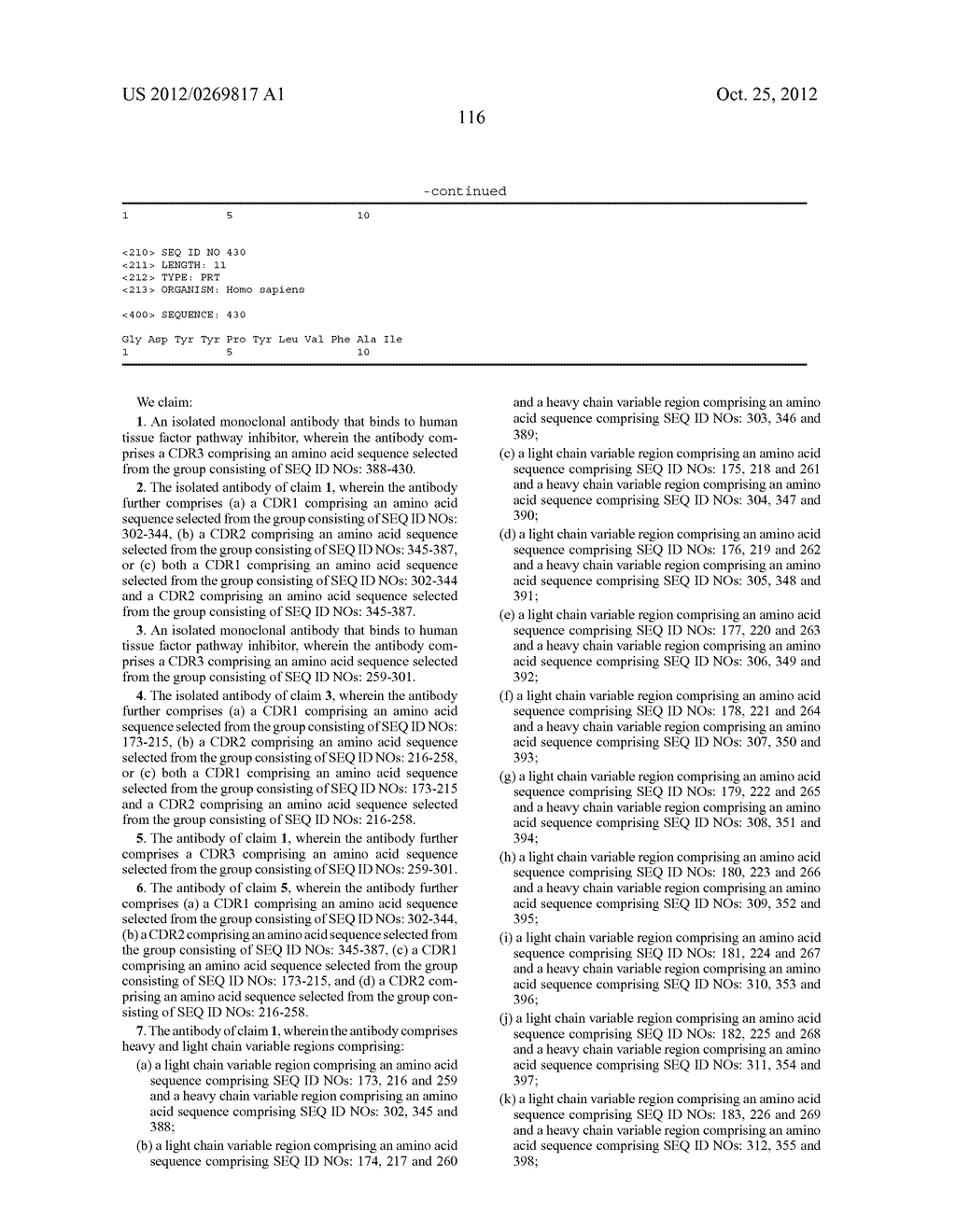 Monoclonal Antibodies Against Tissue Factor Pathway Inhibitor - diagram, schematic, and image 127