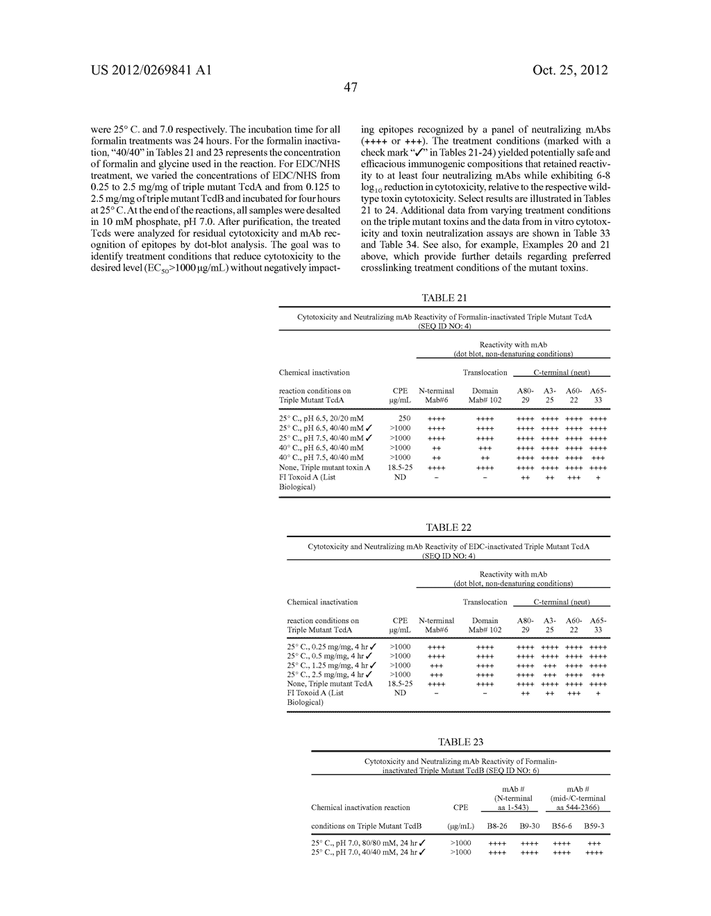 COMPOSITIONS RELATING TO A MUTANT CLOSTRIDIUM DIFFICILE TOXIN AND METHODS     THEREOF - diagram, schematic, and image 94