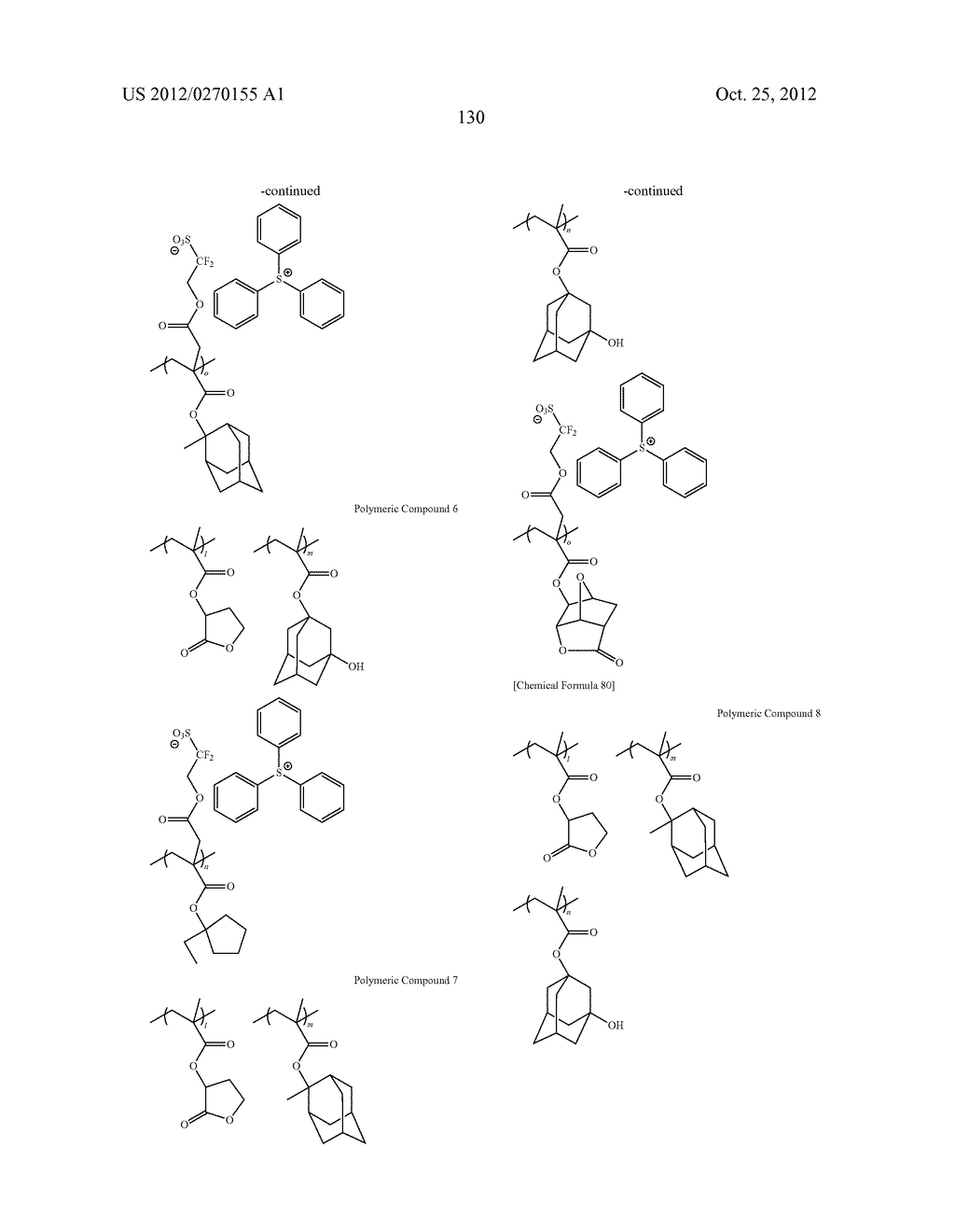 COMPOUND, POLYMERIC COMPOUND, ACID GENERATOR, RESIST COMPOSITION, AND     METHOD OF FORMING RESIST PATTERN - diagram, schematic, and image 131