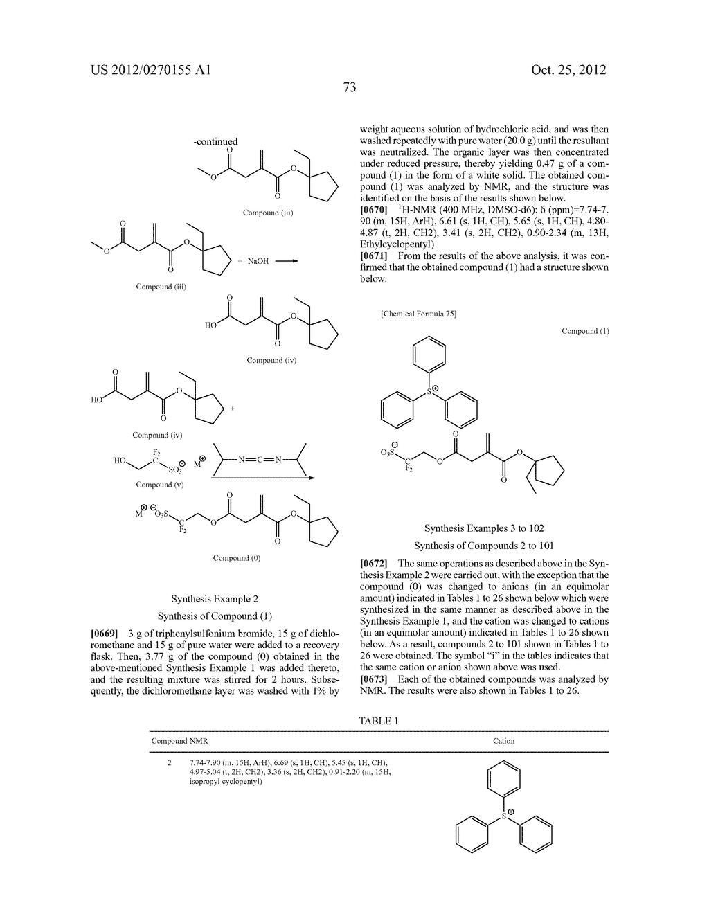 COMPOUND, POLYMERIC COMPOUND, ACID GENERATOR, RESIST COMPOSITION, AND     METHOD OF FORMING RESIST PATTERN - diagram, schematic, and image 74