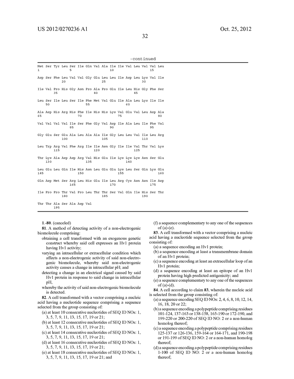 VOLTAGE-GATED PROTON CHANNEL, Hv1, AND USES THEREFOR - diagram, schematic, and image 39