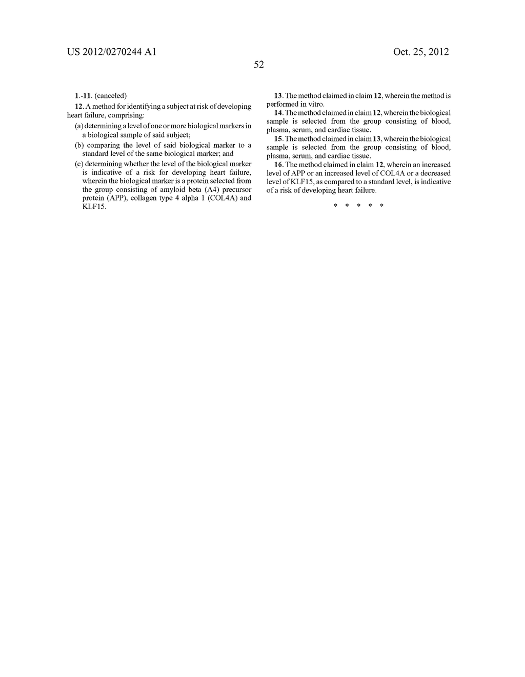 Means and Methods for Diagnosing and/or Treating a Subject at Risk of     Developing Heart Failure - diagram, schematic, and image 69