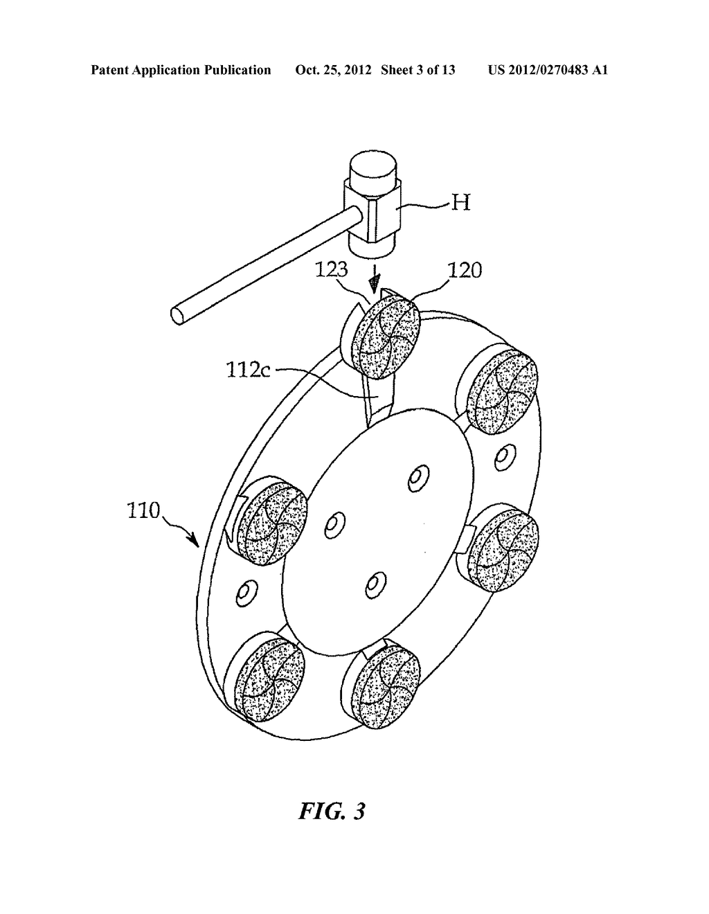 Grinding Wheel Assembly for Facilitating Attachment and Detachment of a     Grinding Tool - diagram, schematic, and image 04