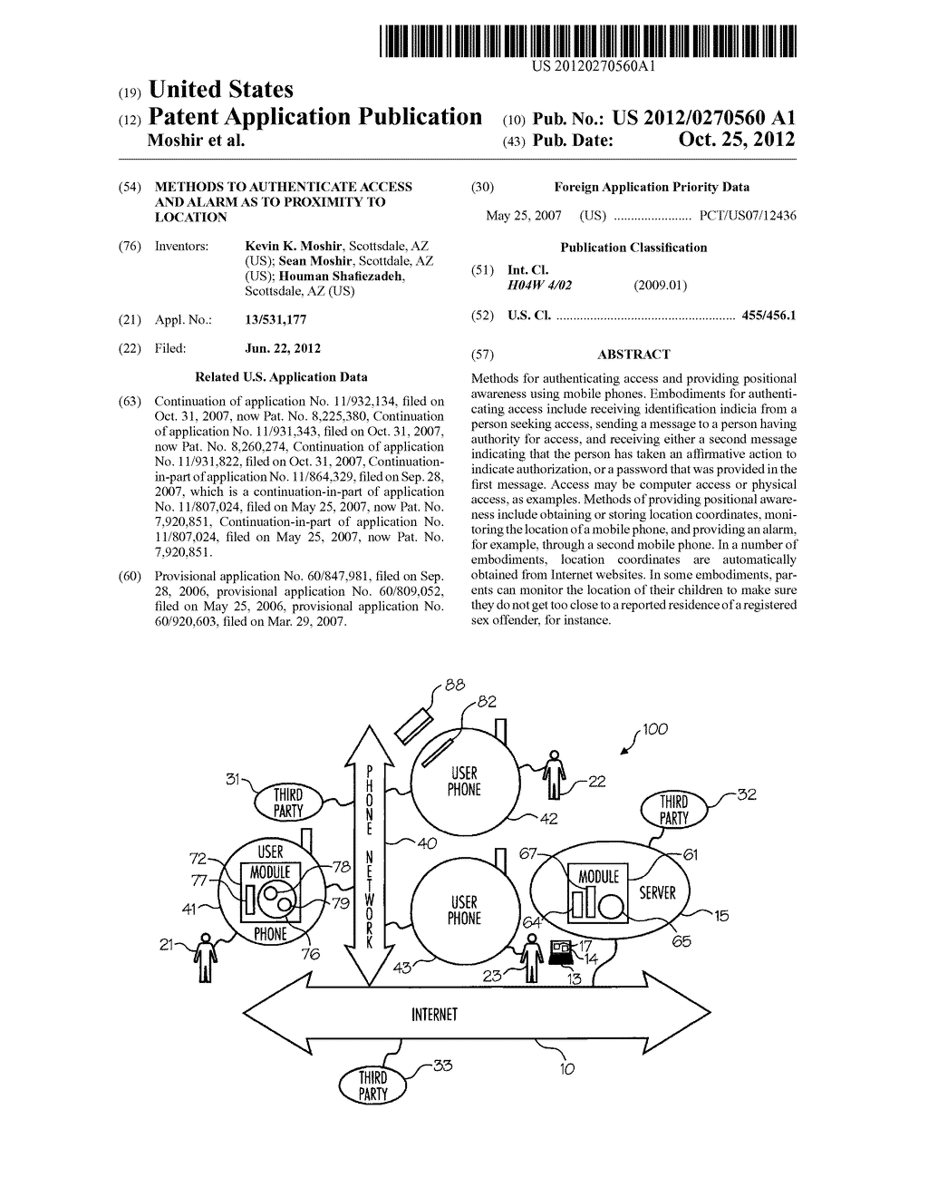 METHODS TO AUTHENTICATE ACCESS AND ALARM AS TO PROXIMITY TO LOCATION - diagram, schematic, and image 01