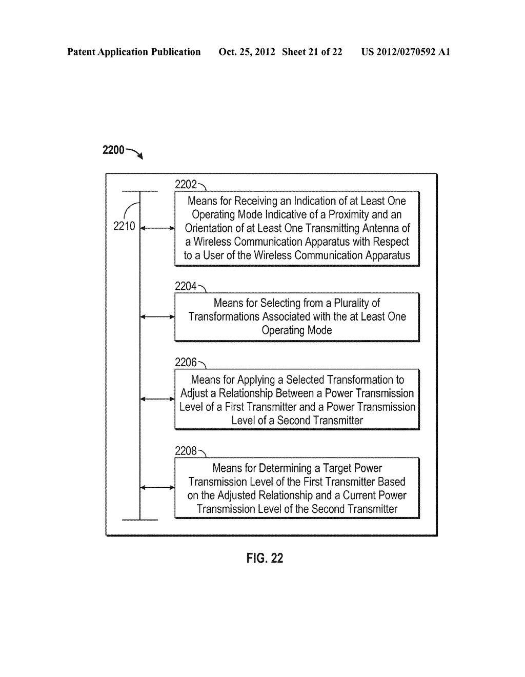 SYSTEMS AND METHODS FOR DYNAMIC TRANSMISSION POWER LIMIT BACK-OFF FOR     SPECIFIC ABSORPTION RATE COMPLIANCE - diagram, schematic, and image 22