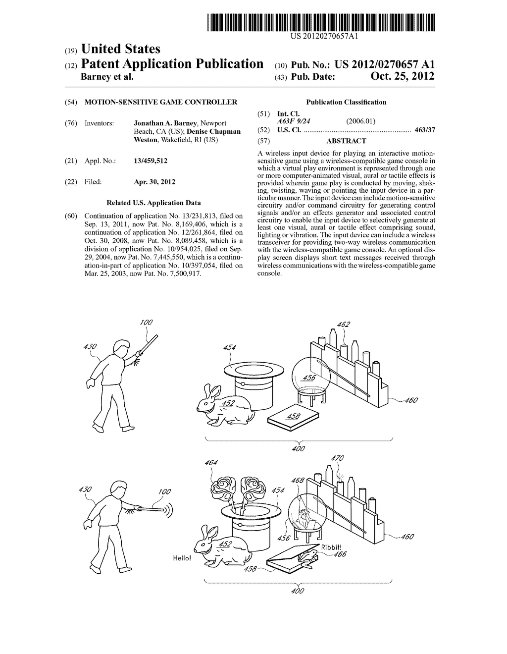 MOTION-SENSITIVE GAME CONTROLLER - diagram, schematic, and image 01