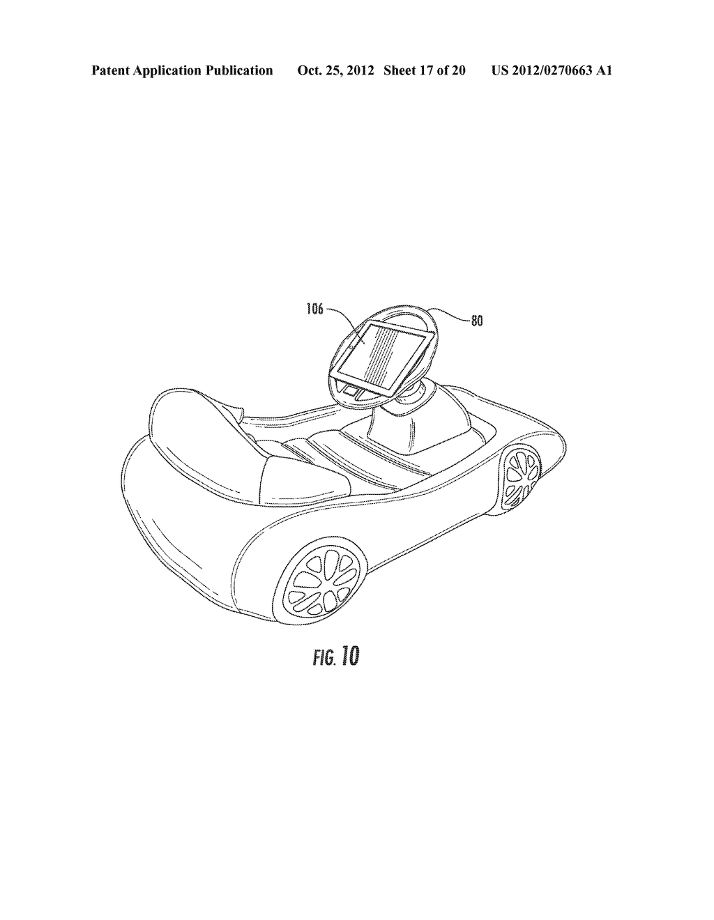 Inflatable Vehicles for Simulating Driving for use with Handheld Video     Games - diagram, schematic, and image 18