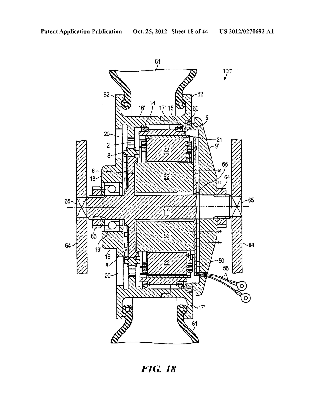 Gear, motor-gear unit, vehicle and generator with a gear and force     transmitting element - diagram, schematic, and image 19