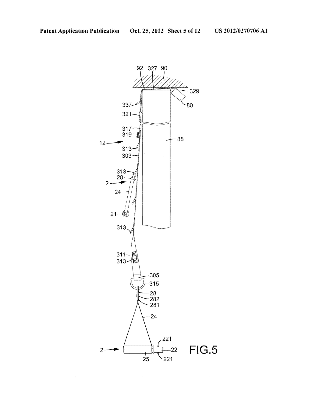 Exerciser with Length-Adjustable Inelastic Strap - diagram, schematic, and image 06