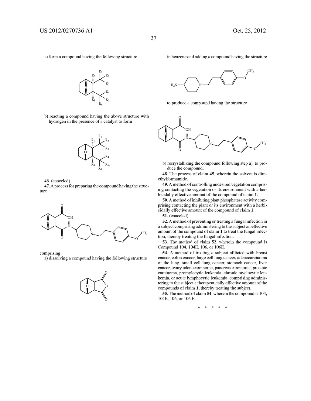 OXABICYCLOHEPTANES AND OXABICYCLOHEPTENES, THEIR PREPARATION AND USE - diagram, schematic, and image 60