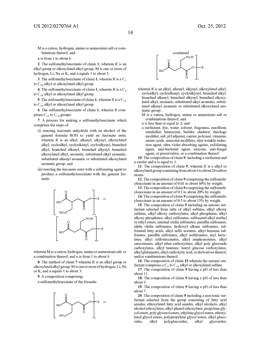 SULFOMETHYLSUCCINATES, PROCESS FOR MAKING SAME AND COMPOSITIONS CONTAINING     SAME - diagram, schematic, and image 17