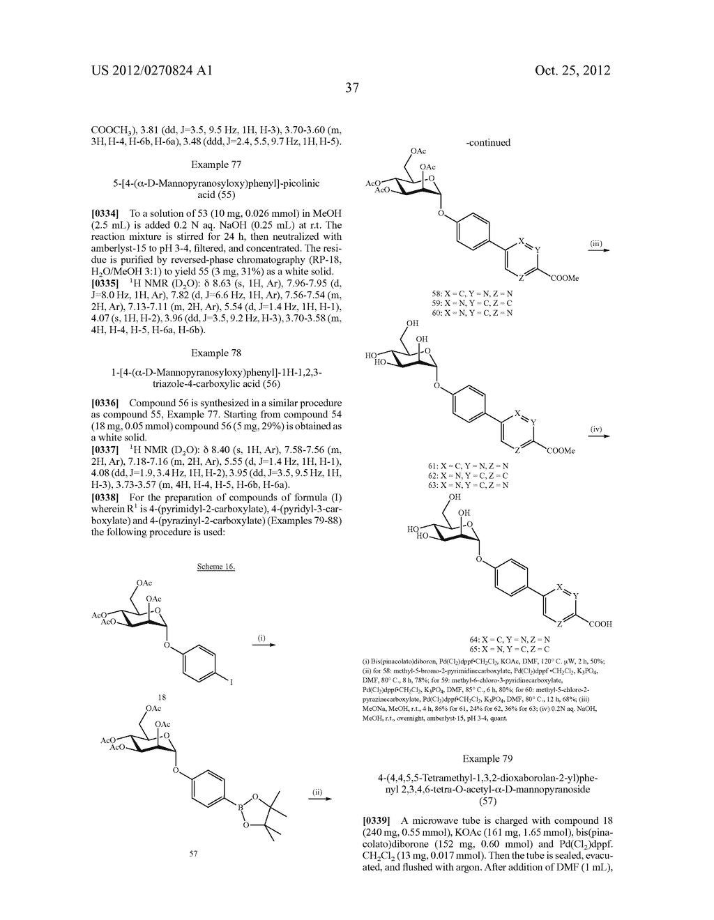 MANNOSE DERIVATIVES AS ANTAGONISTS OF BACTERIAL ADHESION - diagram, schematic, and image 39