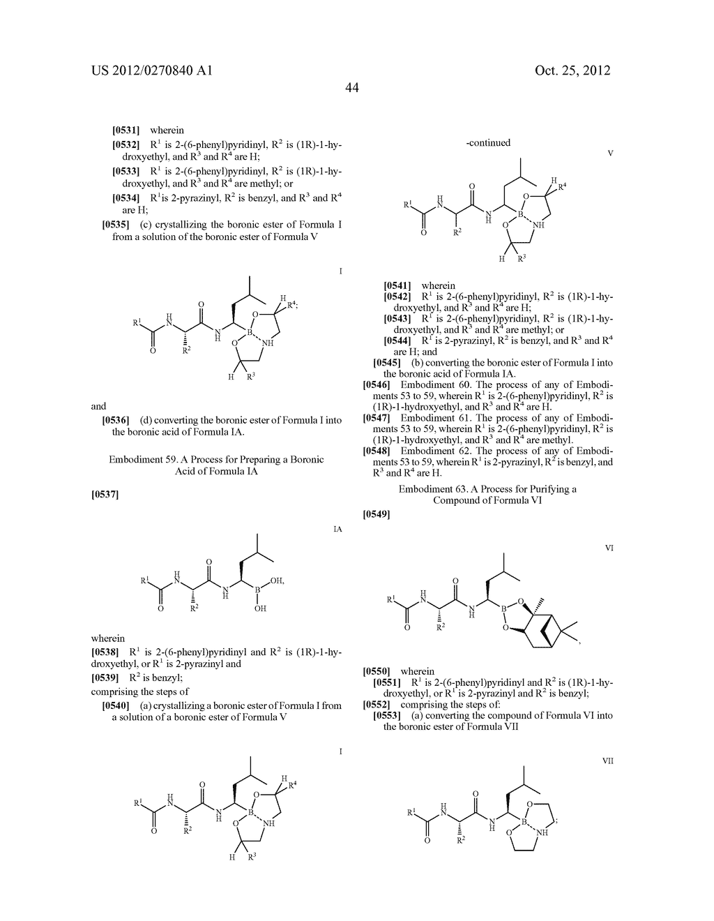 Proteasome inhibitors and processes for their preparation, purification     and use - diagram, schematic, and image 45