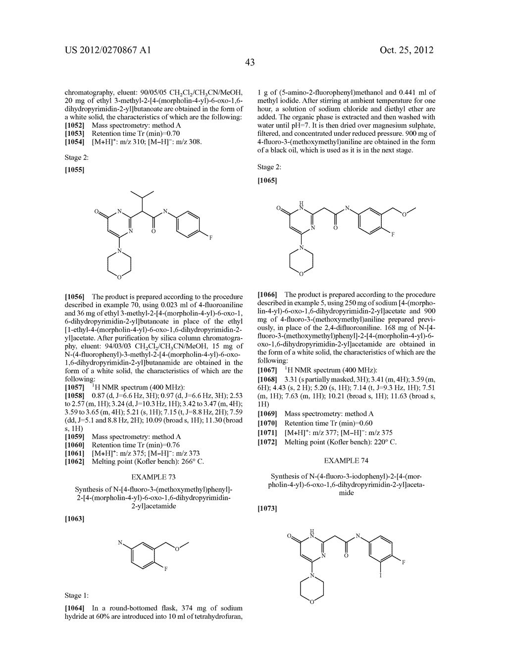 NOVEL (6-OXO-1,6-DIHYDROPYRIMIDIN-2-YL)AMIDE DERIVATIVES, PREPARATION     THEREOF AND PHARMACEUTICAL USE THEREOF AS AKT(PKB) PHOSPHORYLATION     INHIBITORS - diagram, schematic, and image 44