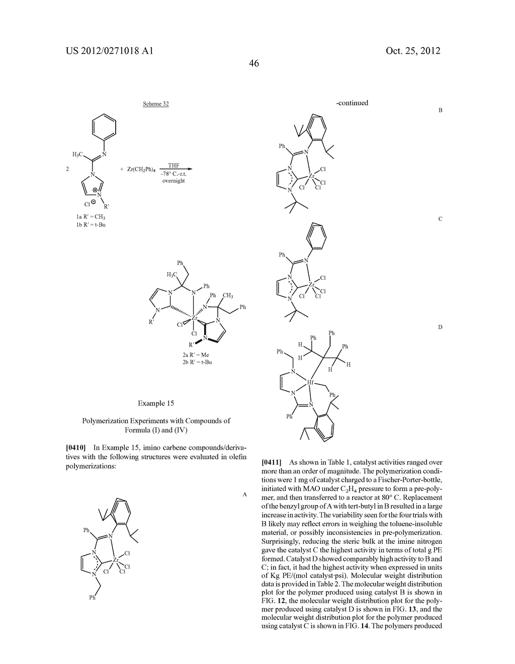 Imino Carbene Compounds and Derivatives, and Catalyst Compositions Made     Therefrom - diagram, schematic, and image 63