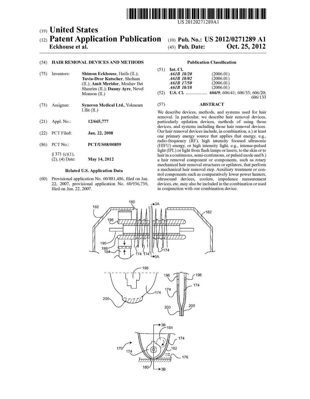 HAIR REMOVAL DEVICES AND METHODS - diagram, schematic, and image 01