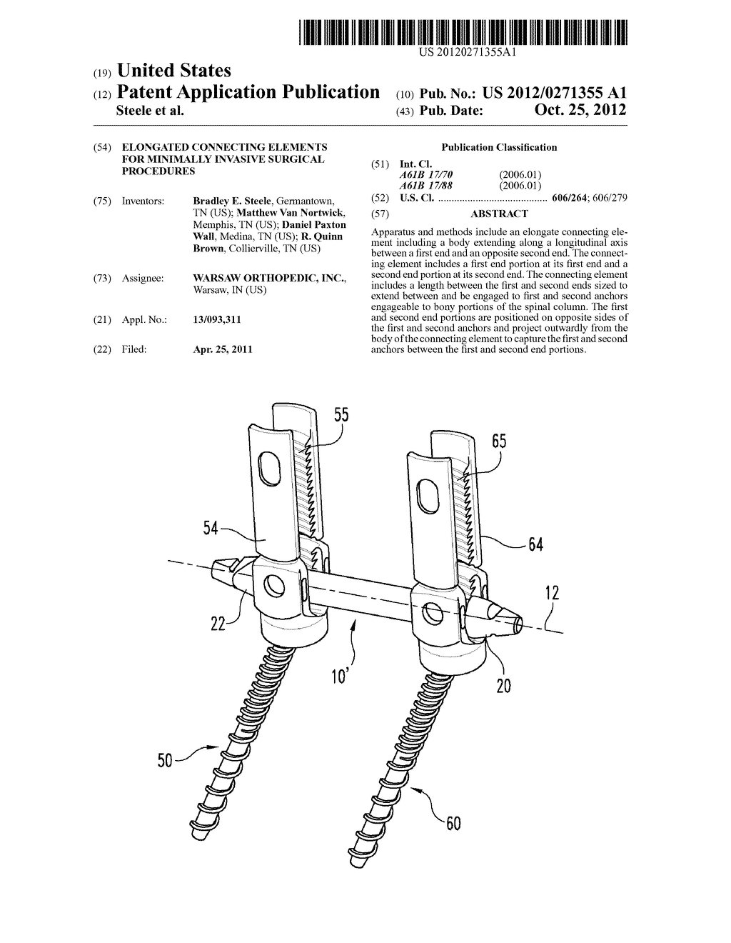 ELONGATED CONNECTING ELEMENTS FOR MINIMALLY INVASIVE SURGICAL PROCEDURES - diagram, schematic, and image 01