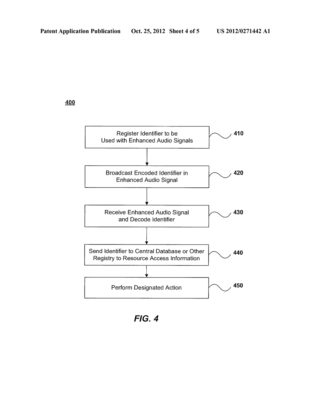 SYSTEMS AND METHODS FOR PROVIDING ACCESS TO RESOURCES THROUGH ENHANCED     AUDIO SIGNALS - diagram, schematic, and image 05