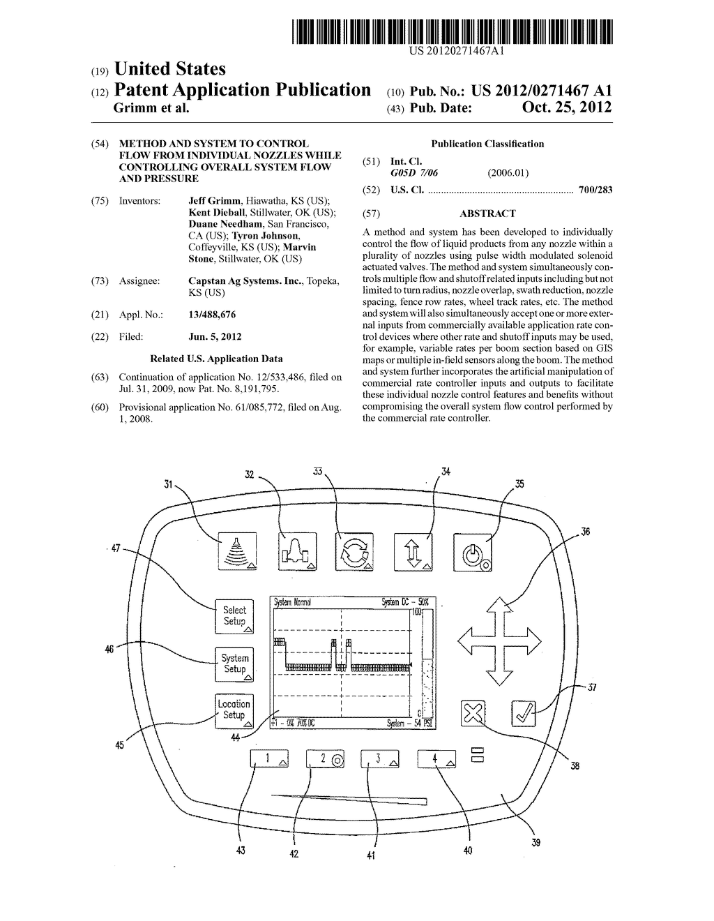 METHOD AND SYSTEM TO CONTROL FLOW FROM INDIVIDUAL NOZZLES WHILE     CONTROLLING OVERALL SYSTEM FLOW AND PRESSURE - diagram, schematic, and image 01