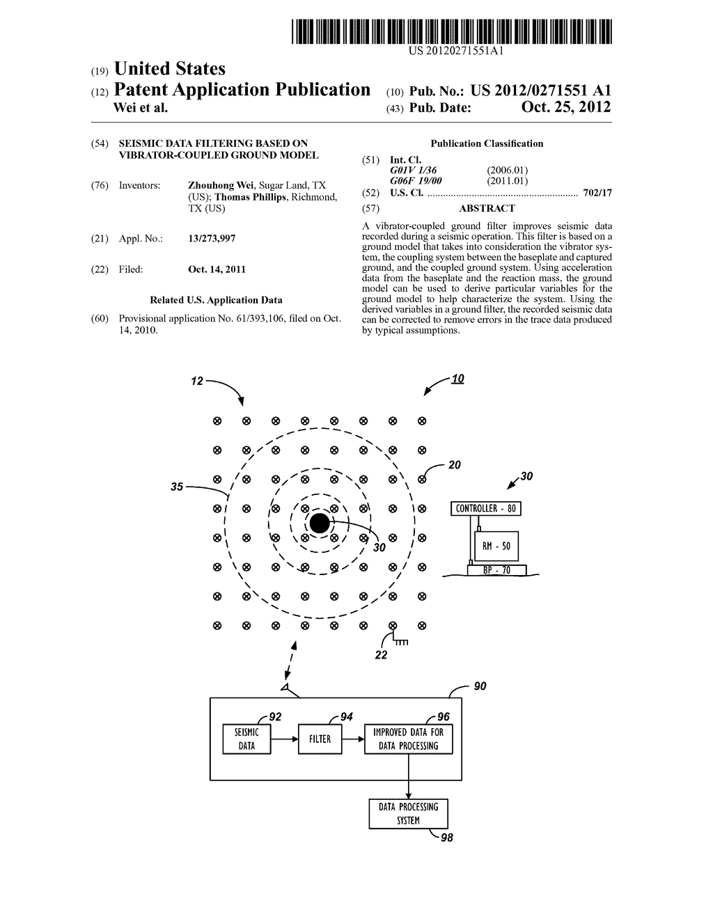 Seismic Data Filtering Based on Vibrator-Coupled Ground Model - diagram, schematic, and image 01