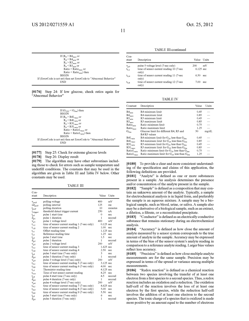 Determining Analyte Concentrations in Biological Fluids with Abnormal     Output Detection - diagram, schematic, and image 15