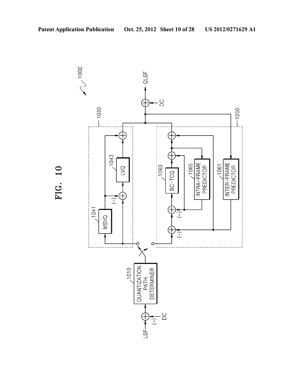 APPARATUS FOR QUANTIZING LINEAR PREDICTIVE CODING COEFFICIENTS, SOUND     ENCODING APPARATUS, APPARATUS FOR DE-QUANTIZING LINEAR PREDICTIVE CODING     COEFFICIENTS, SOUND DECODING APPARATUS, AND ELECTRONIC DEVICE THEREFORE - diagram, schematic, and image 11