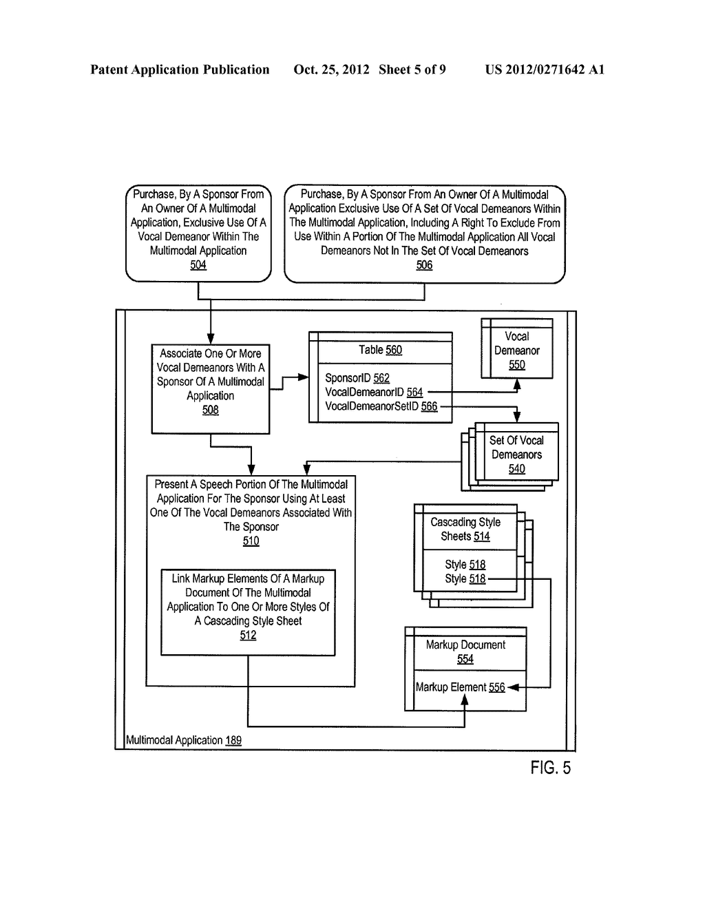 ESTABLISHING A MULTIMODAL ADVERTISING PERSONALITY FOR A SPONSOR OF A     MULTIMODAL APPLICATION - diagram, schematic, and image 06