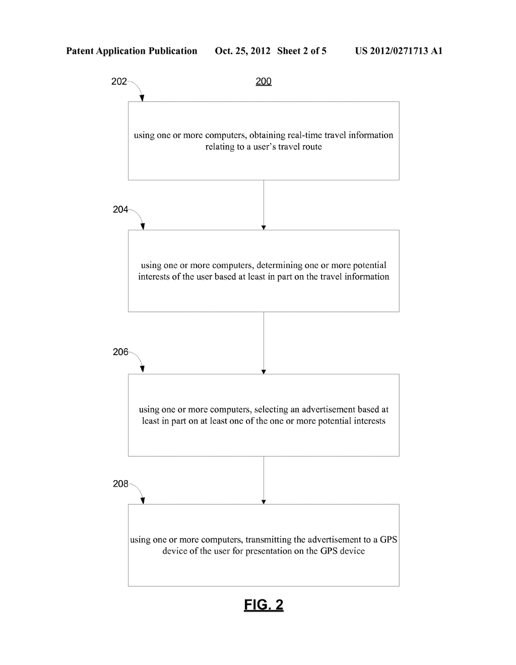 METHOD OF USING GPS AND/OR VEHICLE SENSOR DATA FOR DETECTING USER     INTERESTS AND BENEFITS, AND FOR ADVERTISEMENT TARGETING - diagram, schematic, and image 03