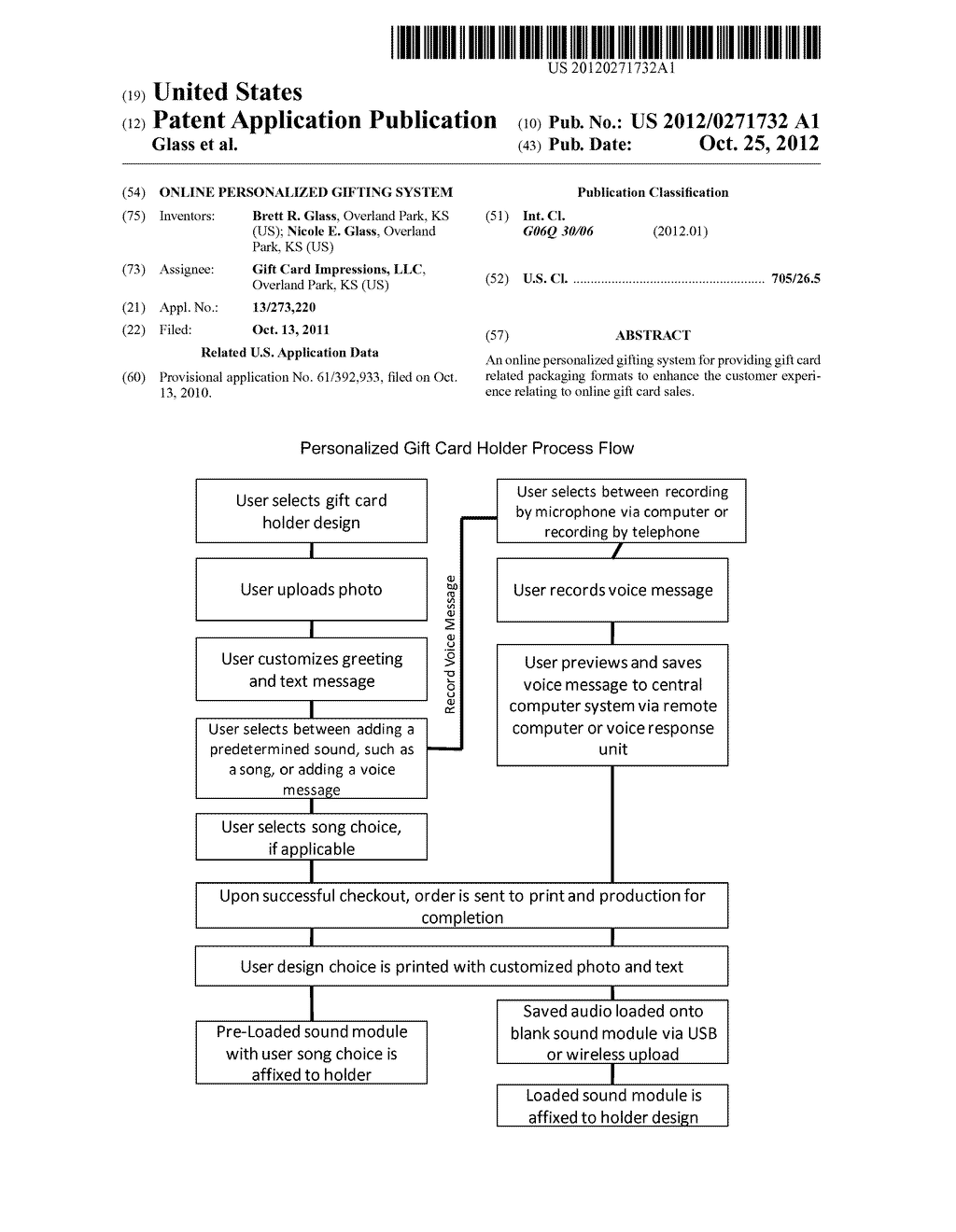 ONLINE PERSONALIZED GIFTING SYSTEM - diagram, schematic, and image 01