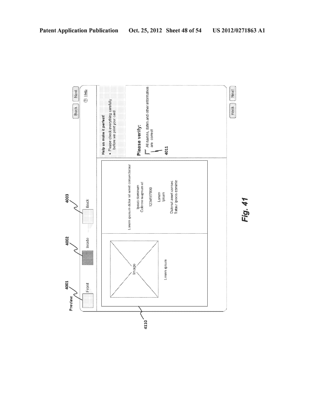 SYSTEM, METHOD AND GRAPHICAL USER INTERFACE FOR MANAGING CONTACTS AND     CALENDARS WITHIN AN ONLINE CARD SYSTEM - diagram, schematic, and image 49