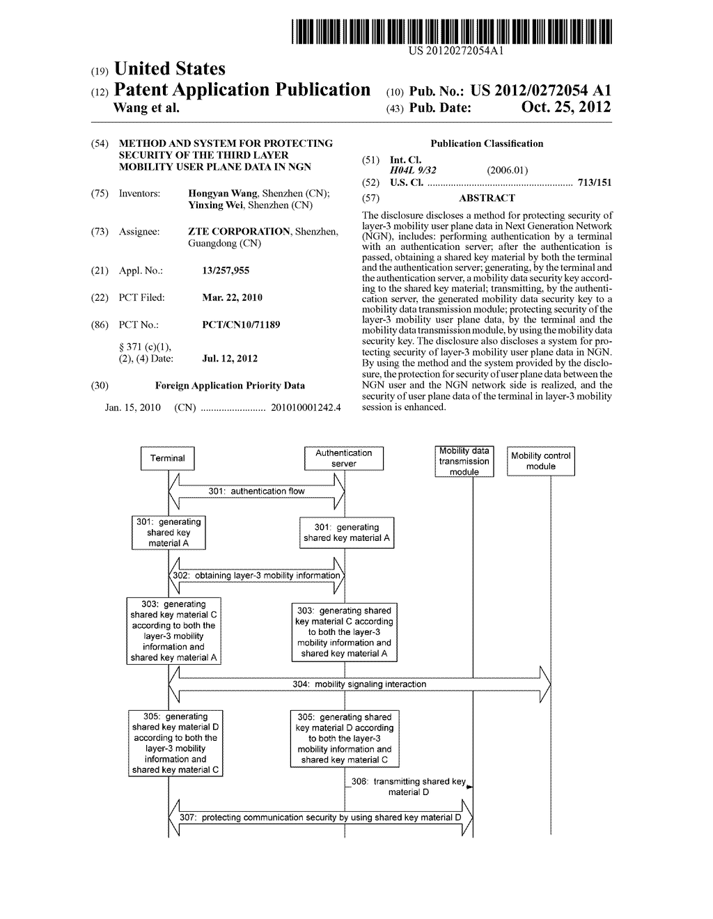 Method and system for protecting security of the third layer mobility user     plane data in NGN - diagram, schematic, and image 01