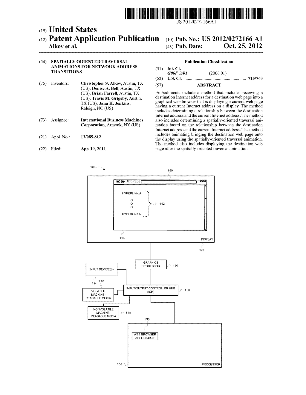 SPATIALLY-ORIENTED TRAVERSAL ANIMATIONS FOR NETWORK ADDRESS TRANSITIONS - diagram, schematic, and image 01