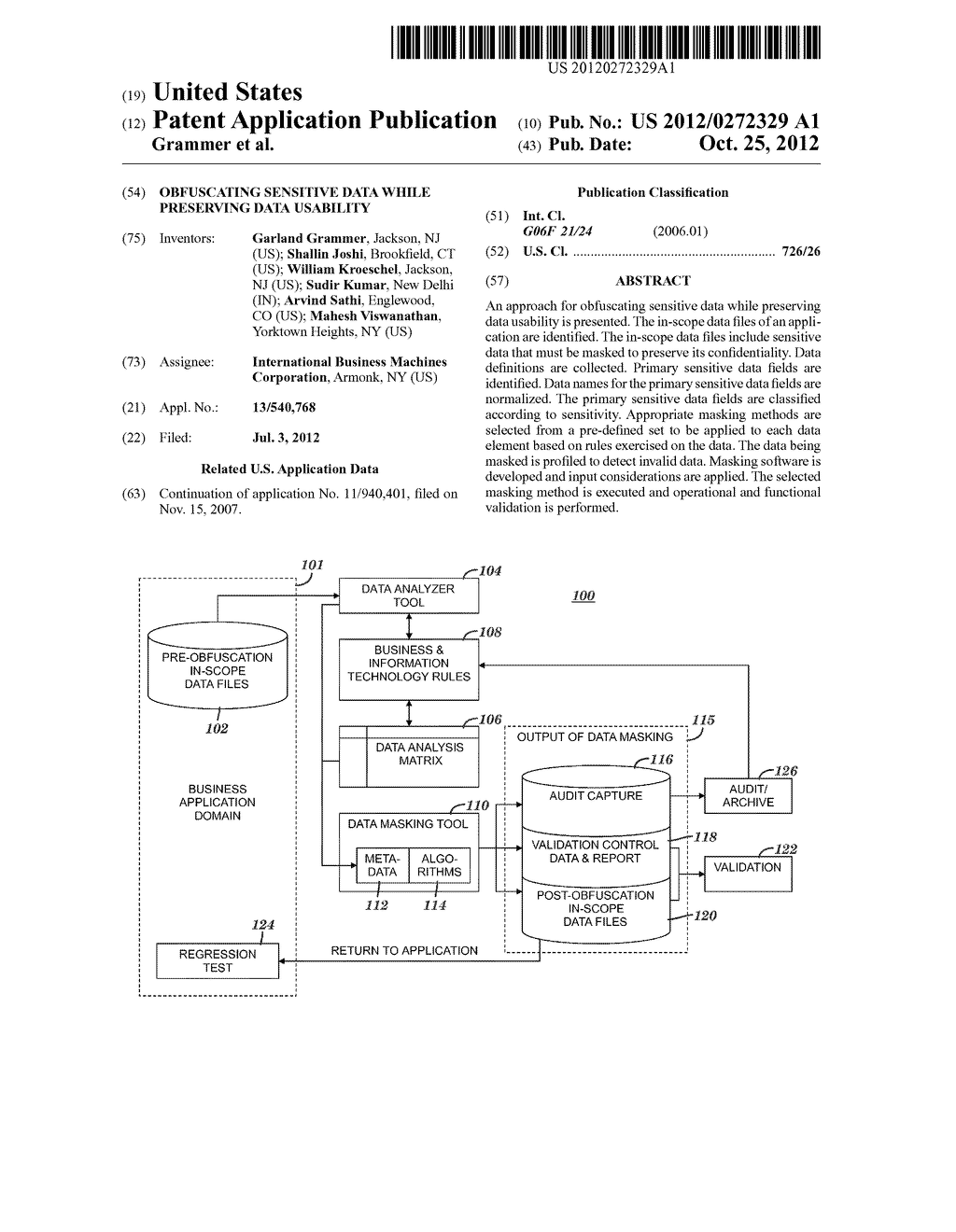 OBFUSCATING SENSITIVE DATA WHILE PRESERVING DATA USABILITY - diagram, schematic, and image 01