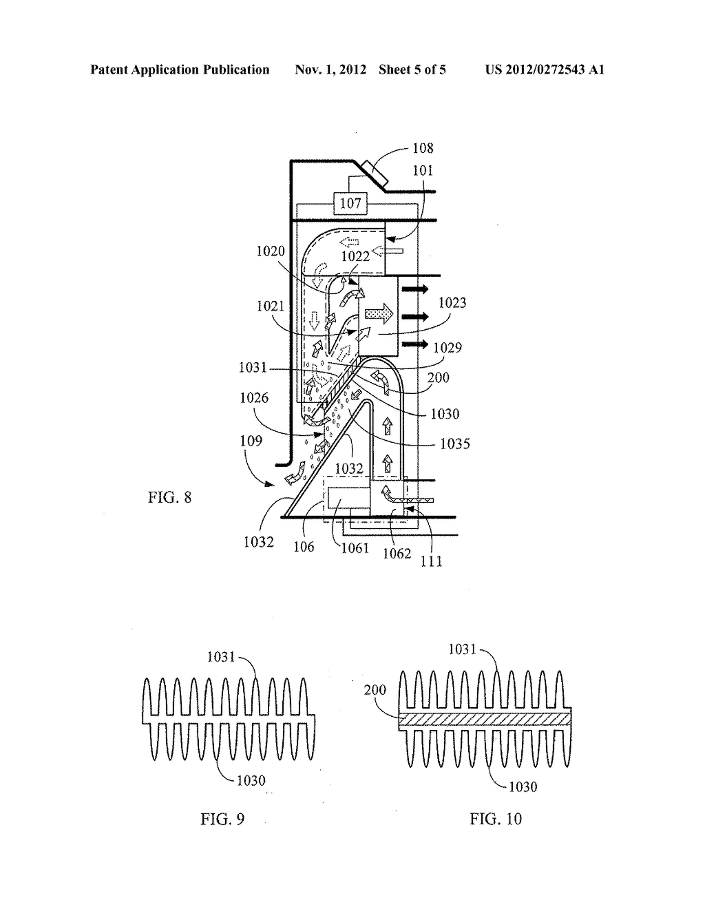 HEAT REFLUX DRYING MACHINE UTILIZING INLET/OUTLET AIR TEMPERATURE     DIFFERENCE TO CONDENSE WATER - diagram, schematic, and image 06