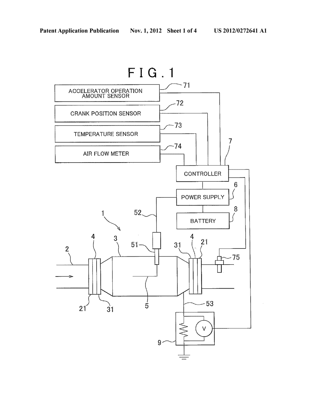 PARTICULATE MATTER CONTROL SYSTEM AND ITS FAILURE DETERMINATION METHOD - diagram, schematic, and image 02