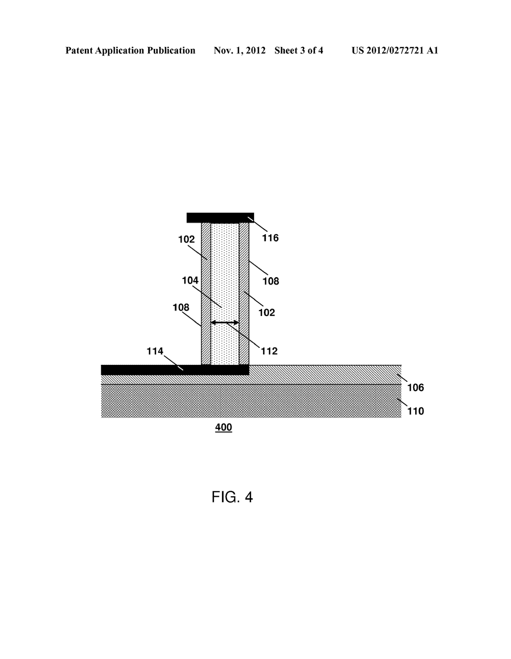 DEVICE COMPRISING A GAS SENSOR SENSITIVE TO THE PRESENCE OF A SPECIFIC     GAS, METHOD OF MANUFACTURING A GAS SENSOR SENSITIVE TO THE PRESENCE OF A     SPECIFIC GAS FOR USE IN THE DEVICE AND USE OF THE DEVICE - diagram, schematic, and image 04