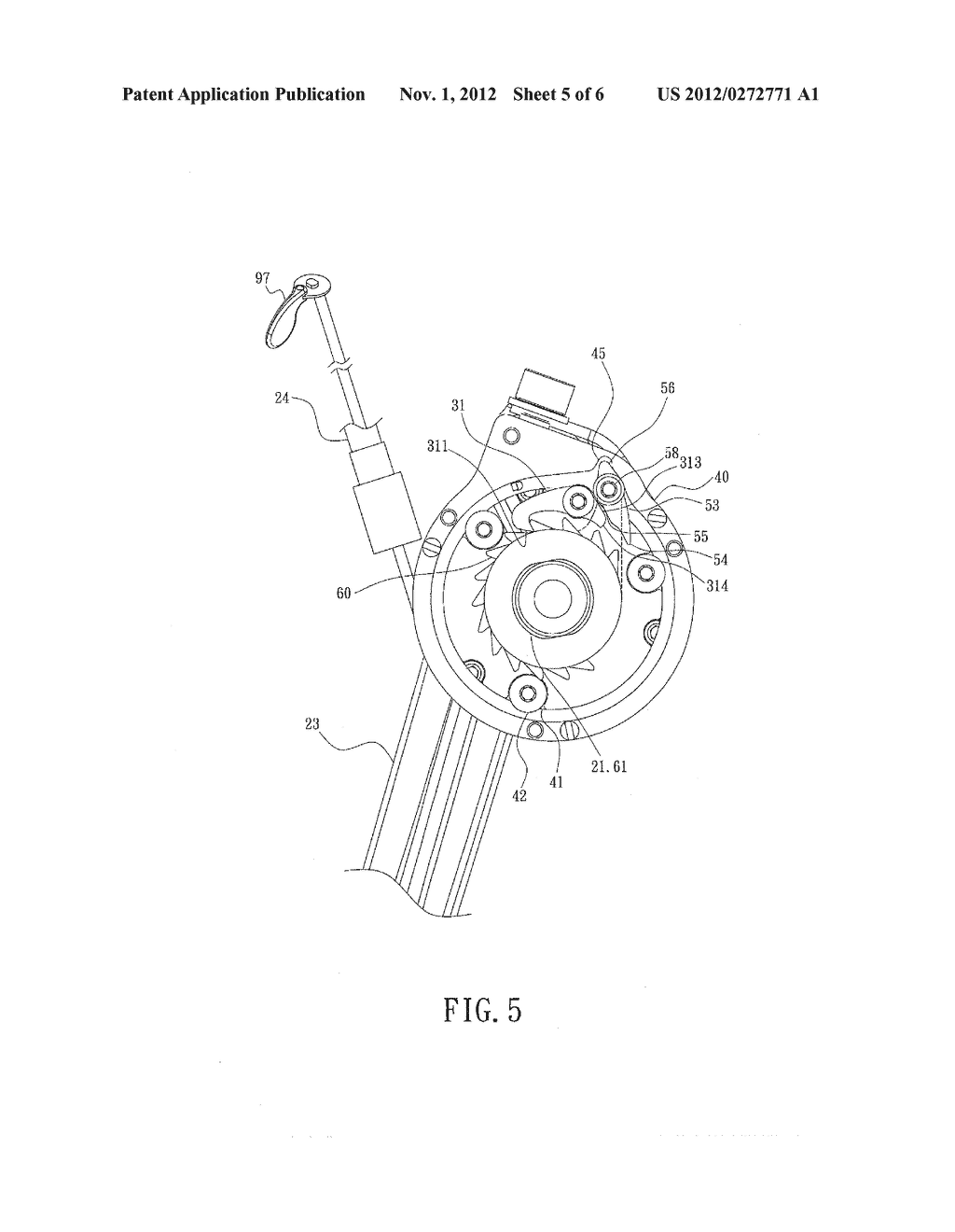 Speed adjusting device of a speed changer - diagram, schematic, and image 06