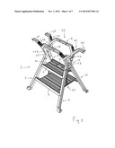 COMBINED PORTABLE STEP STOOL AND WORKPIECE SUPPORT DEVICE diagram and image