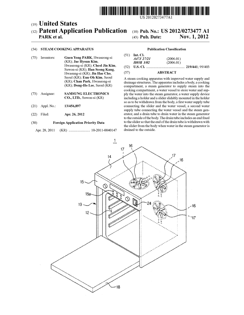 STEAM COOKING APPARATUS - diagram, schematic, and image 01